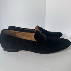 Women's Black Suede Slip-On Loafers